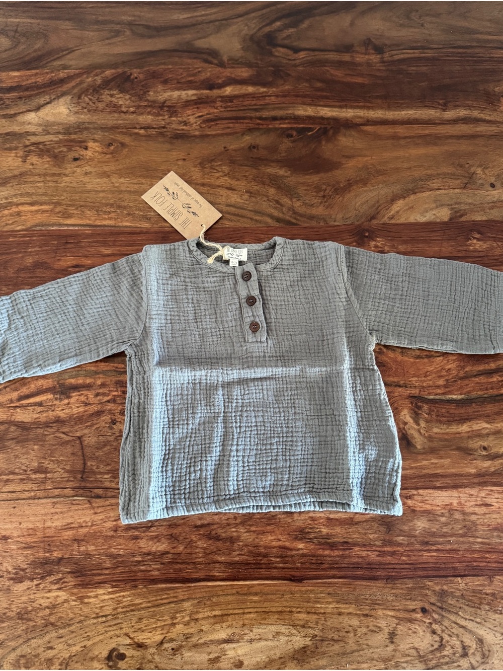 The Simple Folk Muslin Henley Top